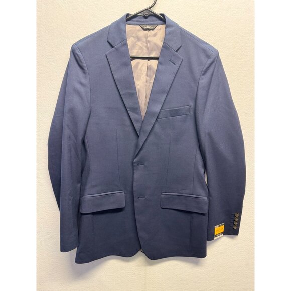 Haggar Other - Haggar H26 Navy Tailored Fit Suit Jacket 36R Mens Blazer Polyester Blend